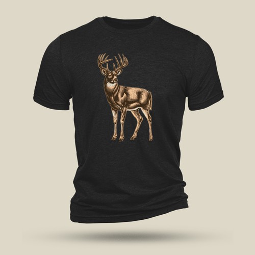 Deer themed nine line T-shirt