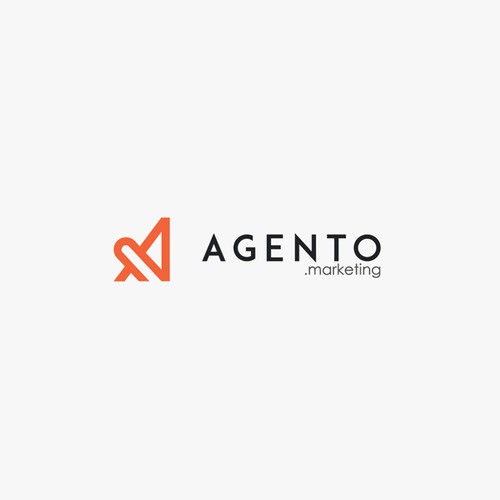 simple, sophisticated and modern logo for Agento.marketing