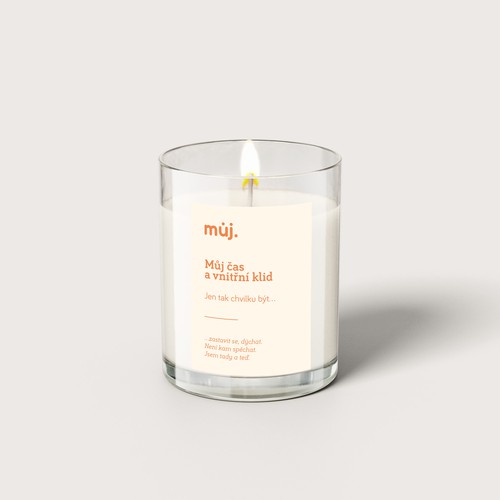 Můj - candle label design