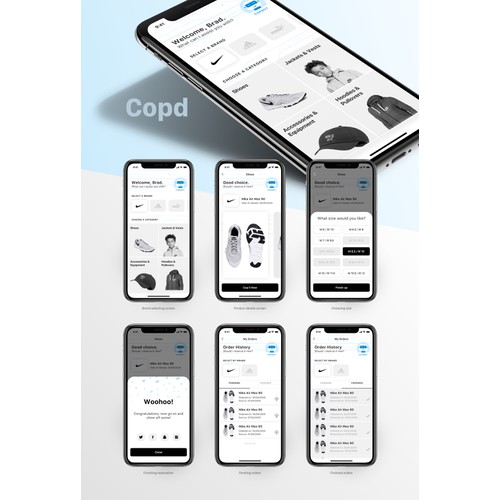 Mobile app shop design