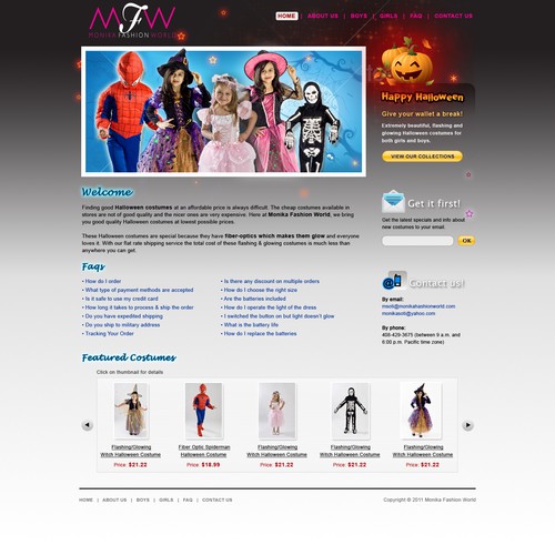 Help Monika Fashion World with a new website design