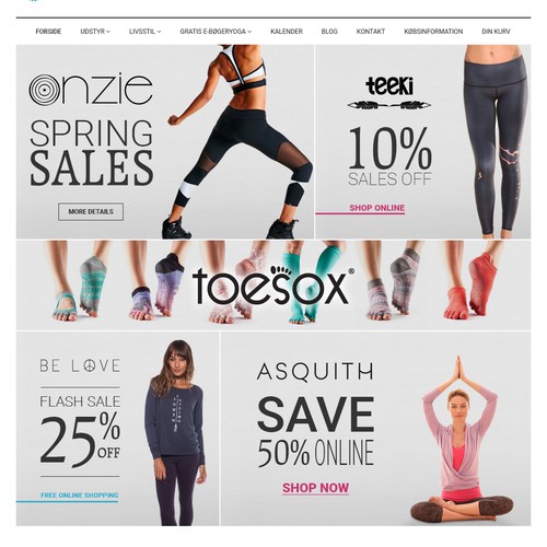 Copenhagen based online yoga shop