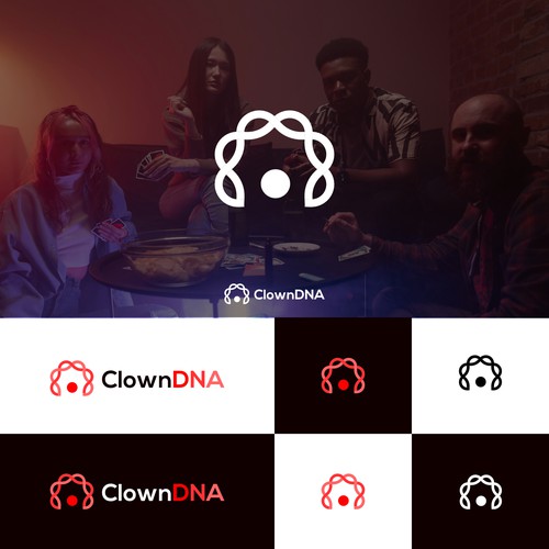 unique clown logo for Clown DNA