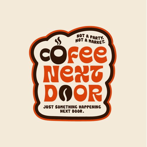Logo for an event called Coffee Next Door☕