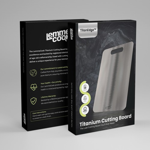 Titanium Cutting Board Packaging Design