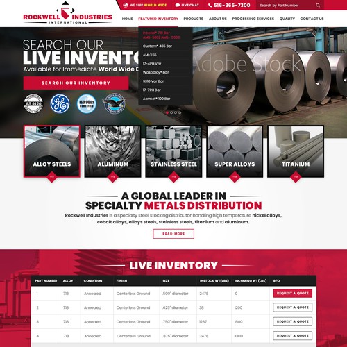 Reinvent Rockwell Industries International's Website.