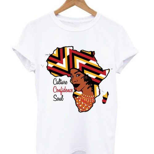 Africa Inspired T-Shirt Design for Women