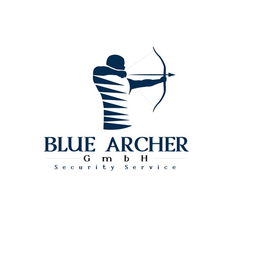 abstract logo blue archer