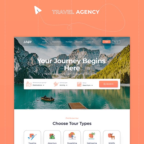 Travel agency landing page