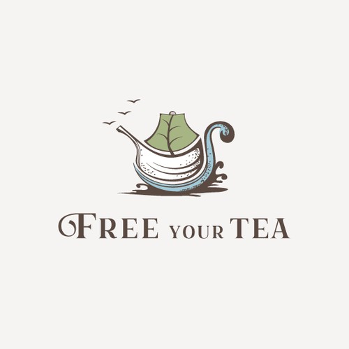 Creative tea company logo