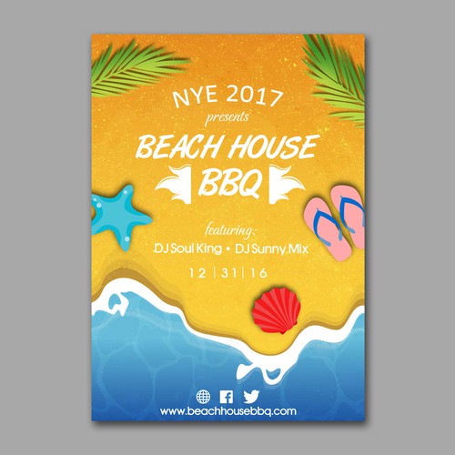 Flyer for Beach House BBQ