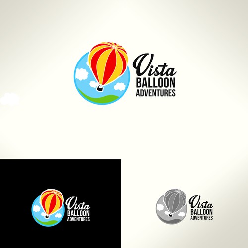 Logo for a hot air balloon company in Oregon winecountry