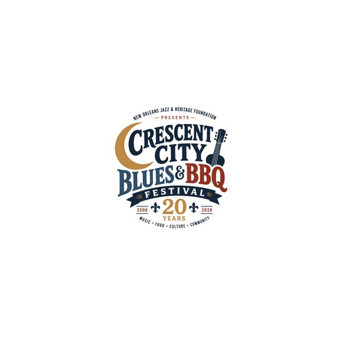 Crescent City Blues & BBQ Festival — Event Logo Identity
