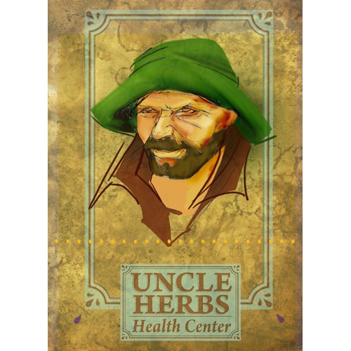 Create Uncle Herbs Character Illustration