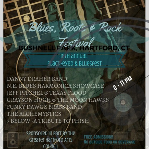 Poster art design for BLUES ROCK FESTIVAL