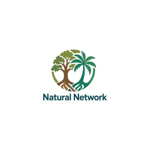 a simple nature-focused logo for a holistic e-commerce site.
