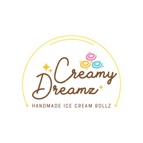 fun logo for ice cream roll