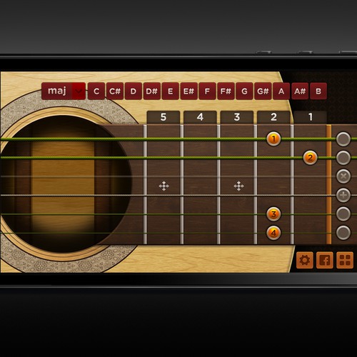 Guitar Chords Mobile App Redesign (2 Screens)