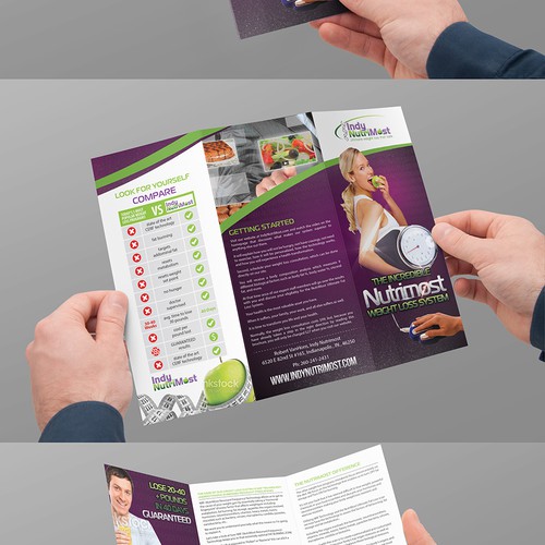 Create dynamic info/sales brochure for high tech weight loss program.