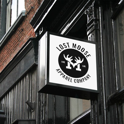 Initial Bold Logo(mock up) for LOST MOOSE Apparel