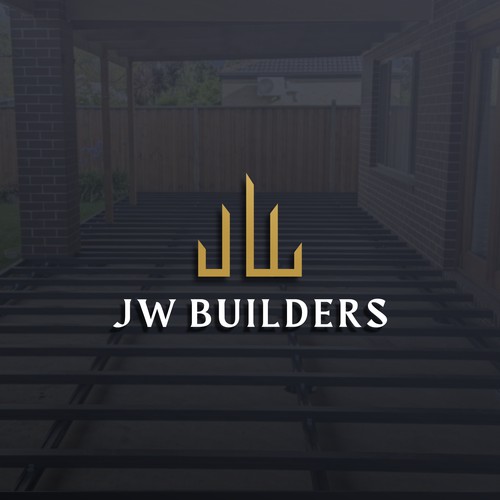 JW BUILDERS - Minimalist Luxury Construction Logo