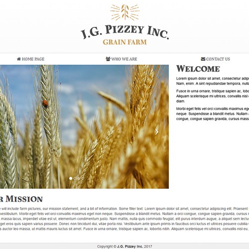 Website for Grain Farm