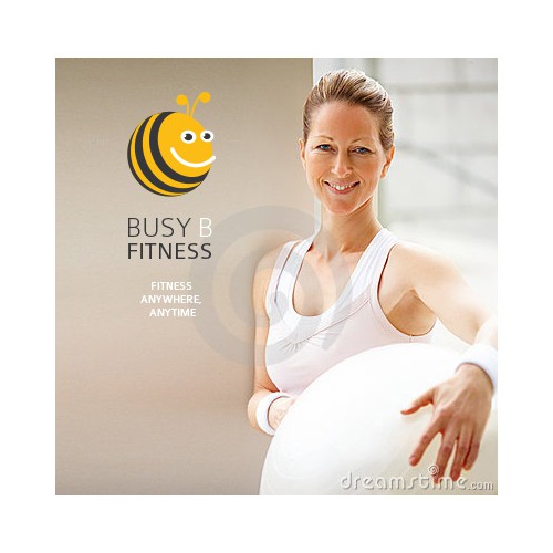 Create the next logo and business card for BusyBFitness (pronounced Busy Bee Fitness)