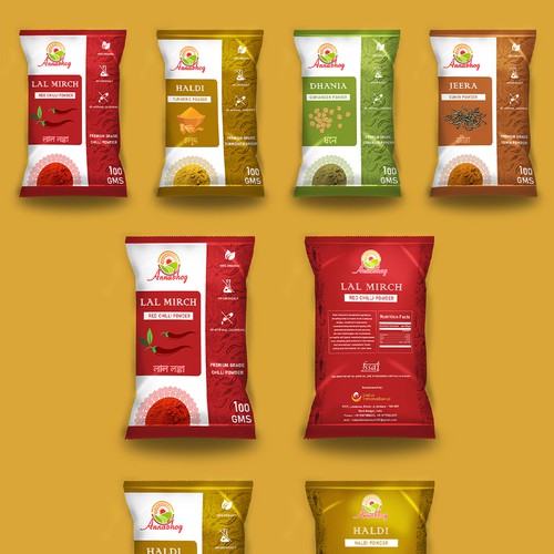 Annabhog Spices - Packaging Design