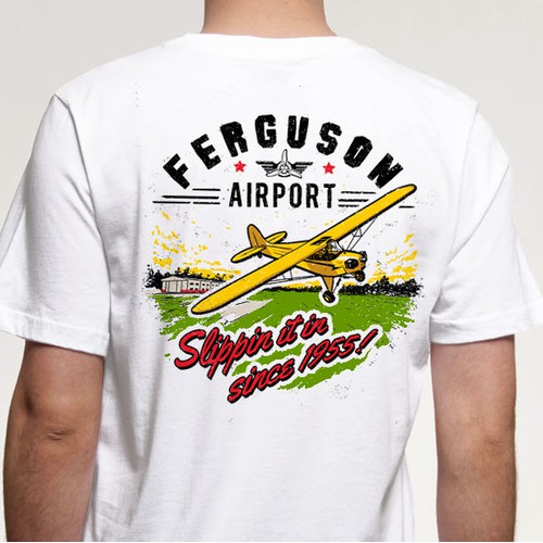 Airport branded T-shirt design