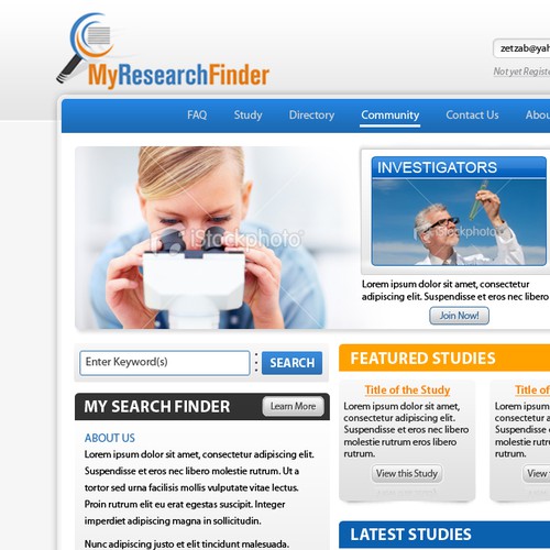 myresearchfinder.com clinicals & research studies