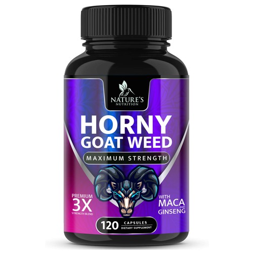 Maximum Strength Horny Goat Weed Label Design 