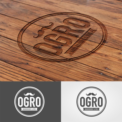 OGRO BARBERSHOP & BAR logo's