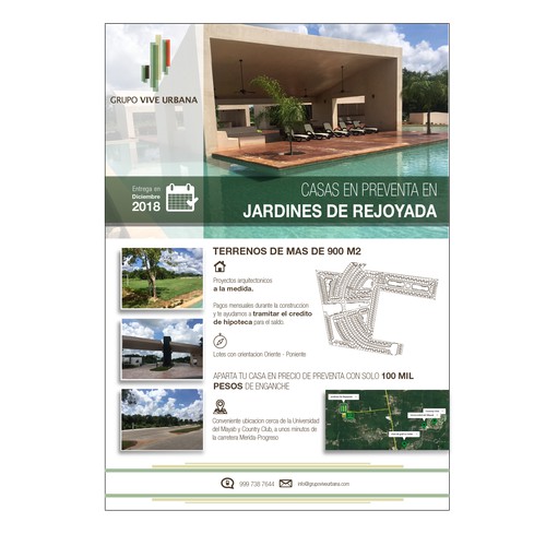 Winning Design Brochure Grupo Vive Urbana contest