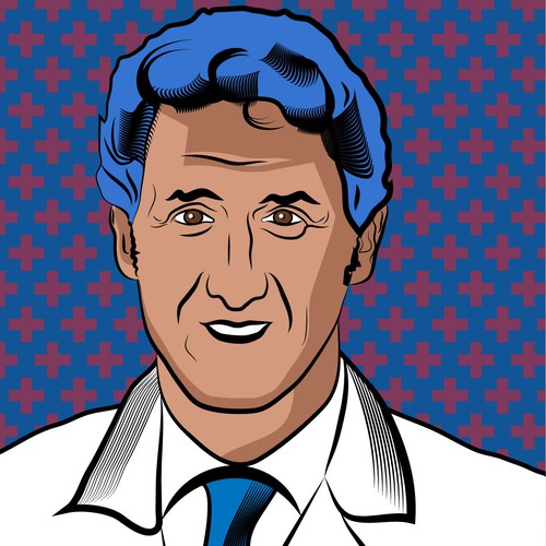 Retro 1950's Doctor illustration for RealDose