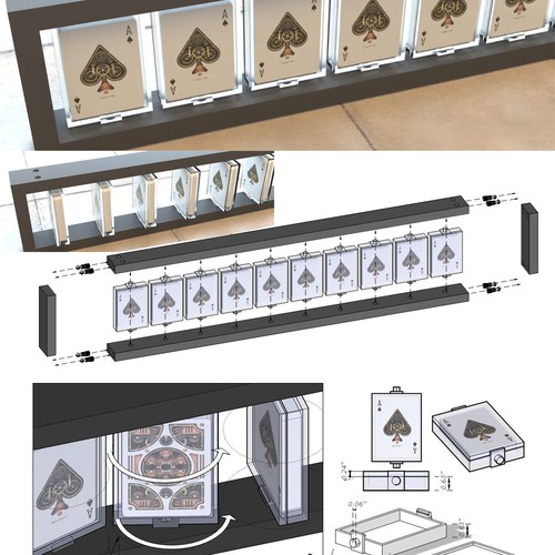 Engineer style drawings needed for playing card display racks!