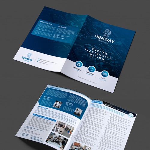 Improve an existing brochure by adding color, images, and better text placement