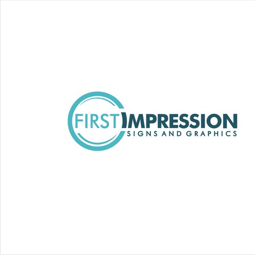 Clear concept logo for FIRST IMPRESSION Signs And Grapics