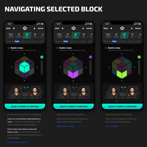 Modern design for sports wagering app