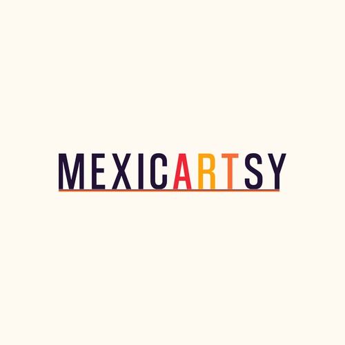 Wordmark logo for a Mexican brand promoting Mexican craftsmen and artists