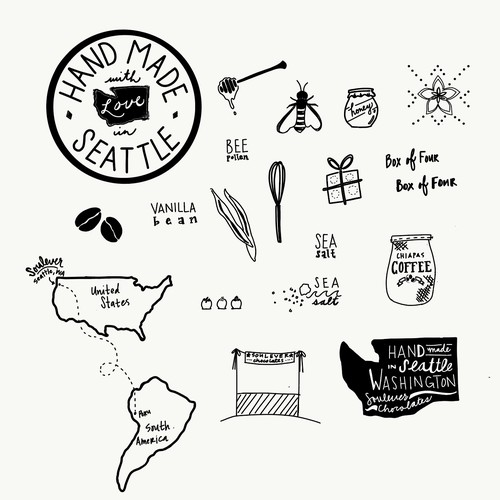 Hand Illustrations for Chocolate Company