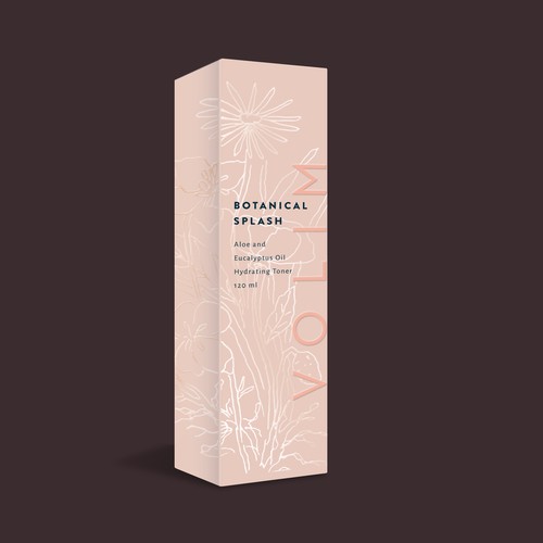 Design and illustration for a packaging for luxury, modern skincare line