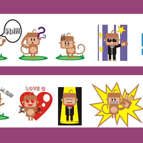 Create FUNNY Character Stickers for Dingaling: a free calling/messaging app