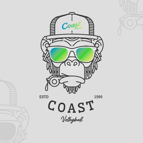 COAST Volleyball T-Shirt Design