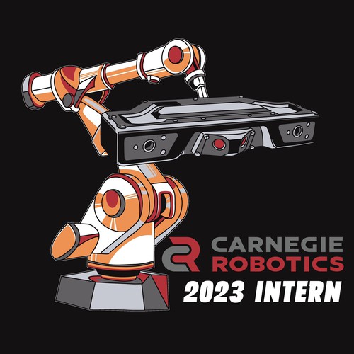 Eye catching intern tshirt for a robotics company!