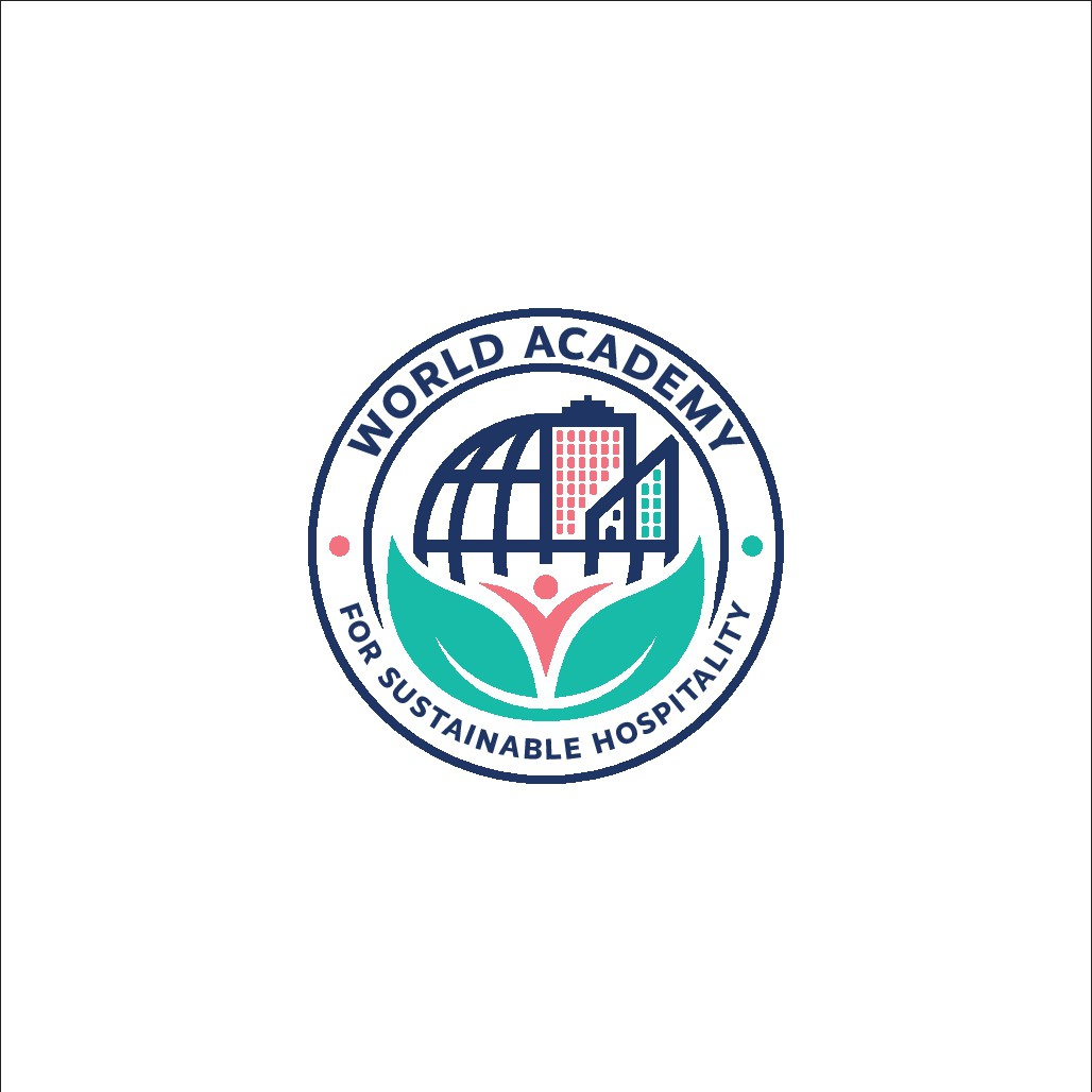 Sustainable hospitality training platform logo for global charity