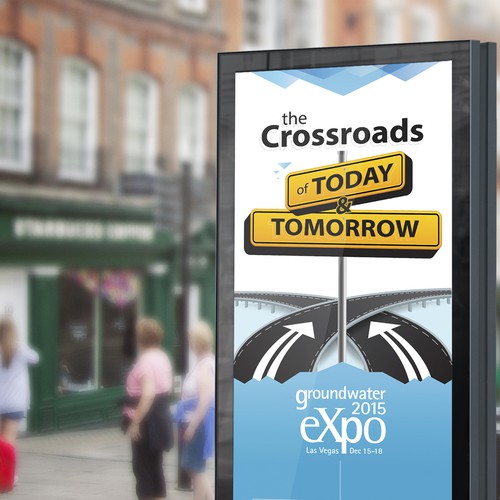 Create 35 x 78 banner sign to promote a tradeshow.