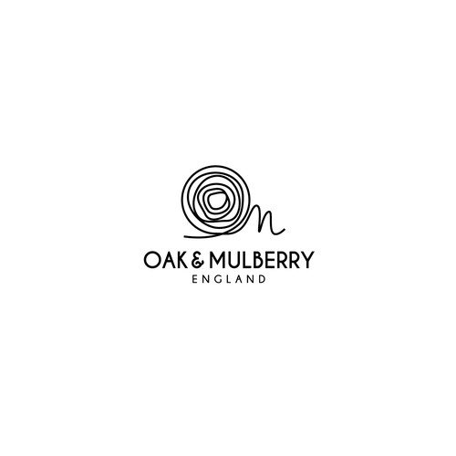 Unique design for oak & mulberry logo.