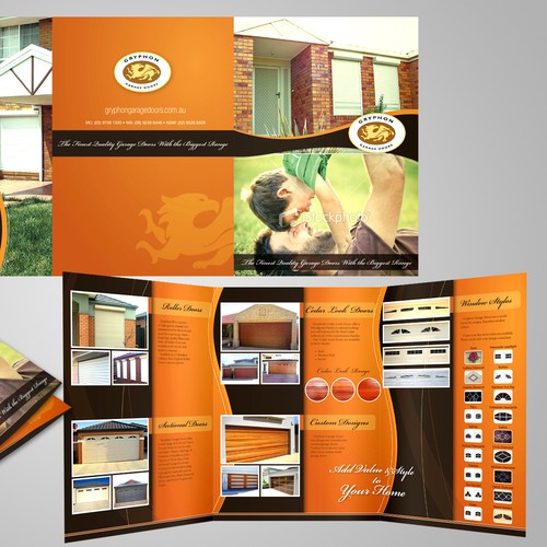 Brochure design for Gryphon Garage Doors