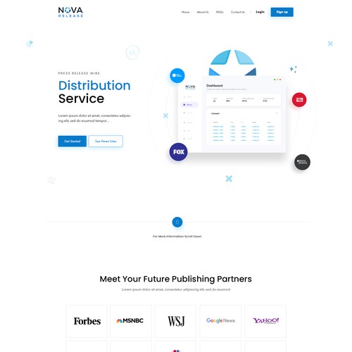  Press release startup website