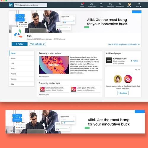 LinkedIn Page Design and Announcement Graphic